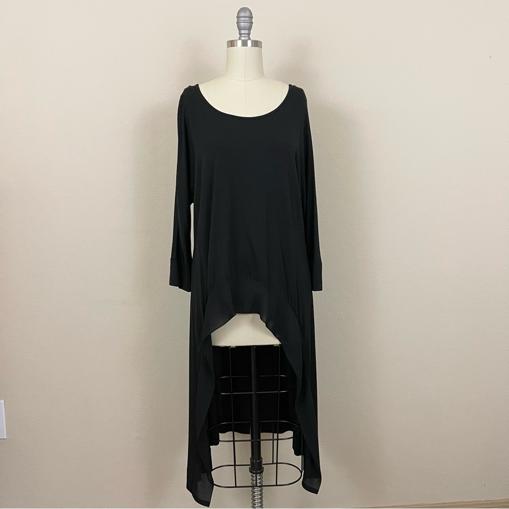 Neiman Marcus Black High Low Tee Tunic